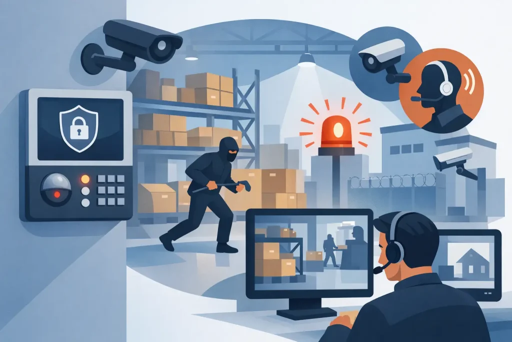 Monitored Alarm System for Warehouse Security