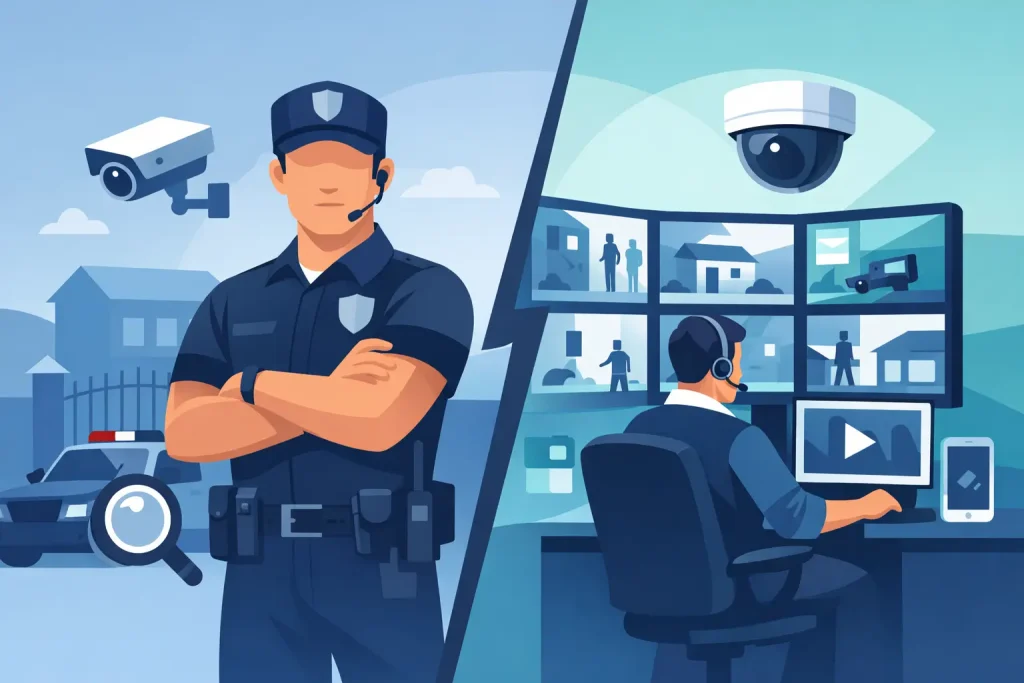 Manned Guarding vs CCTV Monitoring Compared